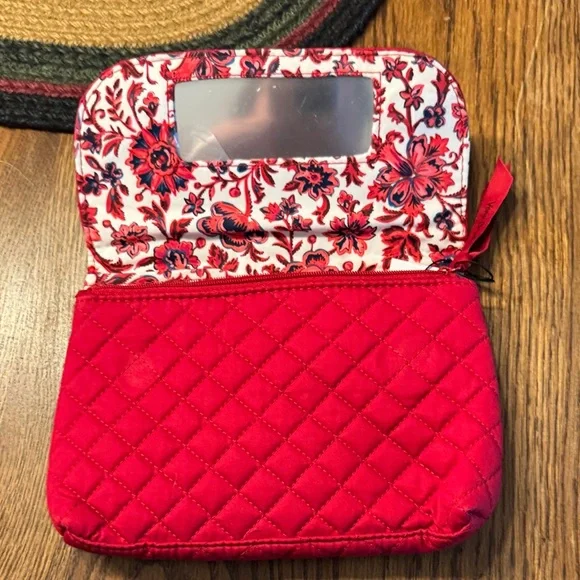 Vera Bradley Quilted Red Cosmetic Case - Picture 4 of 7